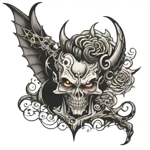 A dark villain themed tattoo tattoo design idea