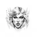 evermore album of taylor swift inspired tattoo design idea