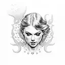 evermore album of taylor swift inspired tattoo design idea