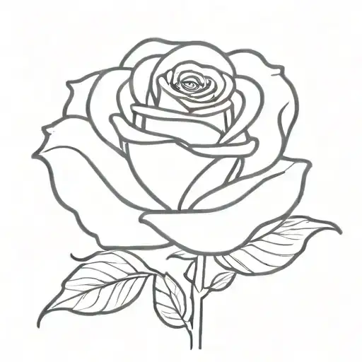 beauty and the beast rose tattoo design idea