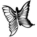 bullet with butterfly wings tattoo design idea