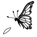 bullet with butterfly wings tattoo design idea