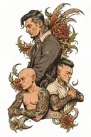 dad son born tattoo design idea