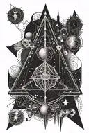 cosmic horror themed tattoo tattoo design idea