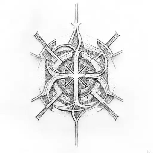 orthodox cross tattoo design idea