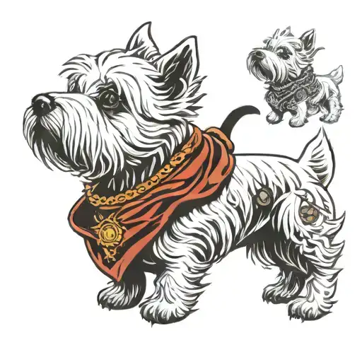westie dog tattoo design idea