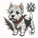 westie dog tattoo design idea