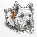 westie dog tattoo design idea