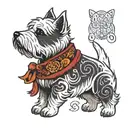 westie dog tattoo design idea