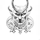Loki chained up by odin tattoo design idea