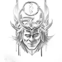 Loki chained up by odin tattoo design idea