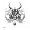 Loki chained up by odin tattoo design idea