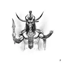 Loki chained up by odin tattoo design idea