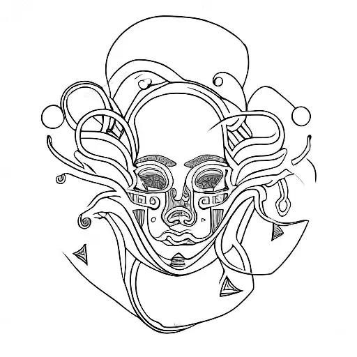 Anatomical representation of a female Aquarius symbol tattoo design idea
