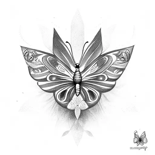butterfly queen of spades tattoo design idea