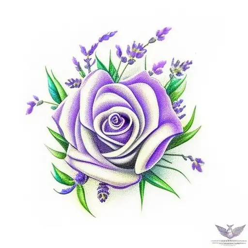 lavender color flower and something to do with Honduras date of birth and add something to do with the number 14 tattoo design idea