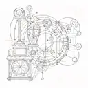 philosophy married with physics tattoo design idea