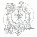 philosophy married with physics tattoo design idea