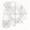 philosophy married with physics tattoo design idea