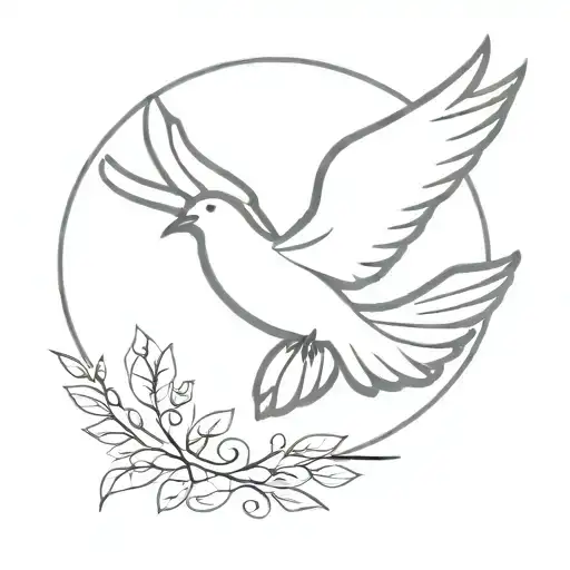 dove flying tattoo design idea