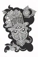 hamsa symbol tattoo design idea