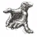 God controls the hands of the universe tattoo design idea