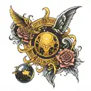 God rules the universe tattoo design idea