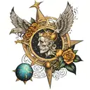 God rules the universe tattoo design idea