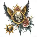 God rules the universe tattoo design idea