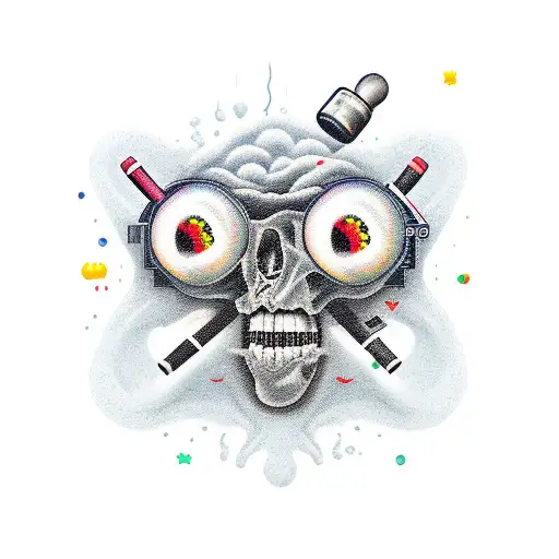 The drugs used to be fun now they've become a problem tattoo design idea