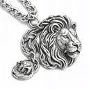 lion with boxing glove pendant on the chain cuban link chain around the lions neck tattoo design idea