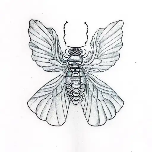 cicada tattoo sketch tattoo design idea