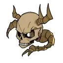 diablo skull with scorpion shape tattoo design idea