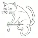 schrodingers cat  tattoo design idea