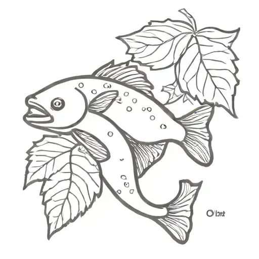 black raspberry and Brooke trout  tattoo design idea