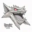 smiling gengar tattoo design idea