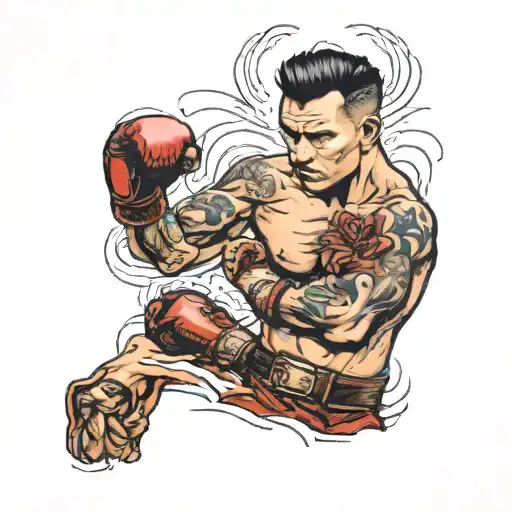 warren lotas boxer  tattoo design idea