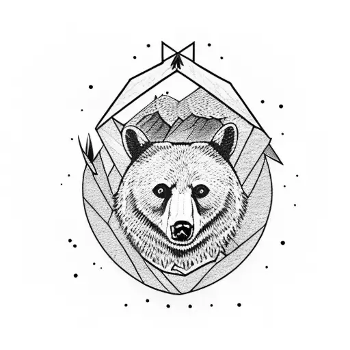 Appalachian trail logo with black bear tattoo design idea