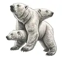 Polar Bear and cub tattoo design idea