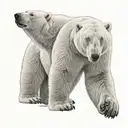 Polar Bear and cub tattoo design idea