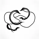 Gemini snake tattoo design idea