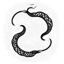 Gemini snake tattoo design idea