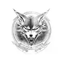 Witcher wolf, one piece logo, Naruto logo, drain ball z logo tattoo design idea
