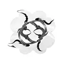 scorpion and dragon intertwined in a yin yang symbol tattoo design idea