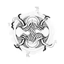 scorpion and dragon intertwined in a yin yang symbol tattoo design idea