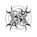 scorpion and dragon intertwined in a yin yang symbol tattoo design idea