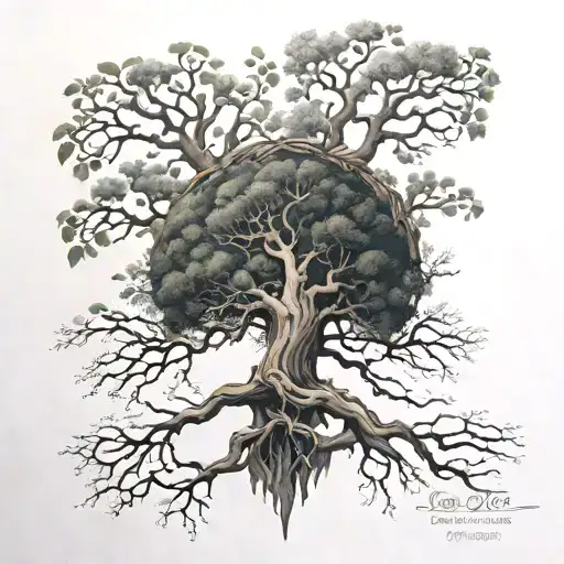 Yggdrasil tattoo design idea