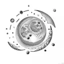 moon phases tattoo design idea