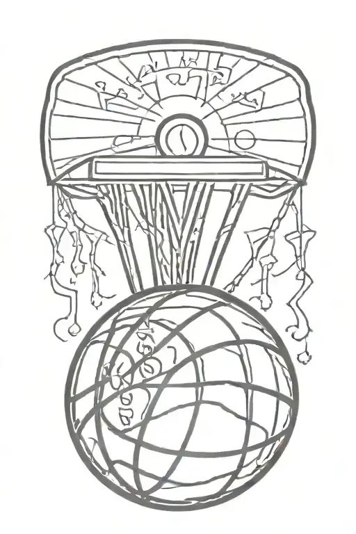 tattoo in tribute to my brother, who died of cancer, basketball fan. tattoo design idea