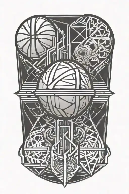 tattoo in tribute to my brother, who died of cancer, basketball fan. tattoo design idea